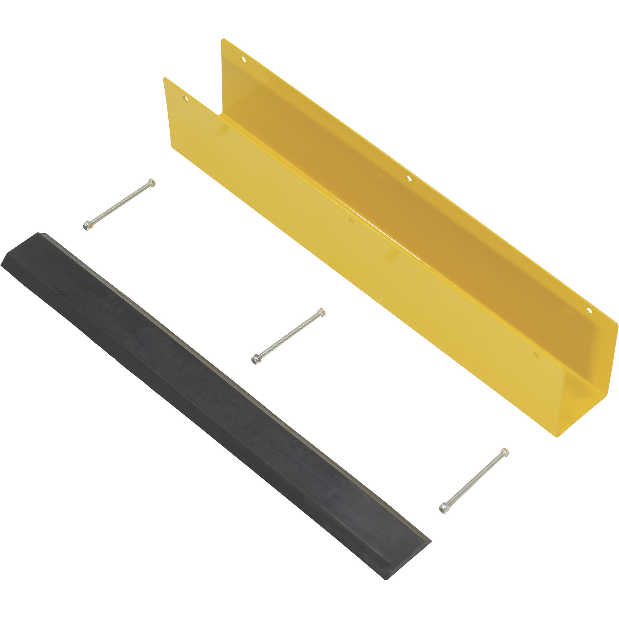 Vestil Rack Guard with Rubber Bumper Insert - 4 7/8in. x 3 3/8in. x 24in.H, Durable, Easy Installation, Model# RUD-24